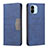 Leather Case Stands Flip Cover Holder B01F for Xiaomi Redmi A1 Blue
