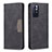 Leather Case Stands Flip Cover Holder B01F for Xiaomi Redmi Note 11 5G Black