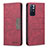 Leather Case Stands Flip Cover Holder B01F for Xiaomi Redmi Note 11 5G Red