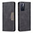 Leather Case Stands Flip Cover Holder B01F for Xiaomi Redmi Note 11S 5G Black