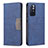 Leather Case Stands Flip Cover Holder B01F for Xiaomi Redmi Note 11S 5G Blue