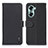 Leather Case Stands Flip Cover Holder B01H for Huawei Honor 60 Pro 5G Black