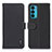 Leather Case Stands Flip Cover Holder B01H for Motorola Moto Edge 20 5G Black
