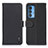 Leather Case Stands Flip Cover Holder B01H for Motorola Moto Edge 20 Pro 5G Black