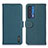 Leather Case Stands Flip Cover Holder B01H for Motorola Moto Edge (2021) 5G Green