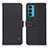 Leather Case Stands Flip Cover Holder B01H for Motorola Moto Edge Lite 5G Black