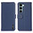 Leather Case Stands Flip Cover Holder B01H for Motorola Moto Edge S30 5G Blue