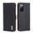 Leather Case Stands Flip Cover Holder B01H for Motorola Moto G Stylus (2021) Black