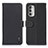 Leather Case Stands Flip Cover Holder B01H for Motorola Moto G Stylus (2022) 4G Black