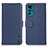 Leather Case Stands Flip Cover Holder B01H for Motorola Moto G22 Blue