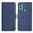 Leather Case Stands Flip Cover Holder B01H for Motorola Moto G40 Fusion Blue