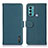 Leather Case Stands Flip Cover Holder B01H for Motorola Moto G40 Fusion Green