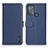 Leather Case Stands Flip Cover Holder B01H for Motorola Moto G50 Blue
