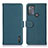 Leather Case Stands Flip Cover Holder B01H for Motorola Moto G50 Green