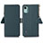 Leather Case Stands Flip Cover Holder B01H for Nokia C12 Pro Green