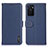 Leather Case Stands Flip Cover Holder B01H for Oppo A55S 5G Blue