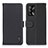 Leather Case Stands Flip Cover Holder B01H for Oppo A74 4G Black