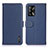 Leather Case Stands Flip Cover Holder B01H for Oppo A74 4G Blue