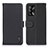 Leather Case Stands Flip Cover Holder B01H for Oppo A95 4G Black