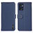 Leather Case Stands Flip Cover Holder B01H for Oppo Reno7 5G Blue