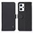 Leather Case Stands Flip Cover Holder B01H for Oppo Reno7 A Black