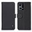 Leather Case Stands Flip Cover Holder B01H for Oppo Reno8 4G Black