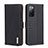 Leather Case Stands Flip Cover Holder B01H for Samsung Galaxy M02s Black