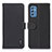 Leather Case Stands Flip Cover Holder B01H for Samsung Galaxy M52 5G Black