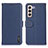 Leather Case Stands Flip Cover Holder B01H for Samsung Galaxy S21 5G Blue