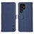 Leather Case Stands Flip Cover Holder B01H for Samsung Galaxy S21 Ultra 5G Blue
