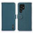 Leather Case Stands Flip Cover Holder B01H for Samsung Galaxy S21 Ultra 5G Green