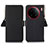 Leather Case Stands Flip Cover Holder B01H for Vivo X90 Pro+ Plus 5G Black