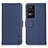 Leather Case Stands Flip Cover Holder B01H for Xiaomi Poco F4 5G Blue