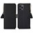 Leather Case Stands Flip Cover Holder B01H for Xiaomi Poco F5 5G Black
