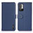 Leather Case Stands Flip Cover Holder B01H for Xiaomi Redmi Note 10T 5G Blue
