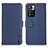 Leather Case Stands Flip Cover Holder B01H for Xiaomi Redmi Note 11 Pro+ Plus 5G Blue