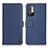 Leather Case Stands Flip Cover Holder B01H for Xiaomi Redmi Note 11 SE 5G Blue