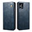 Leather Case Stands Flip Cover Holder B01S for Oppo Reno7 4G Blue