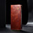 Leather Case Stands Flip Cover Holder B01S for Samsung Galaxy S22 5G Brown
