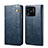 Leather Case Stands Flip Cover Holder B01S for Xiaomi Redmi 10C 4G Blue