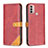 Leather Case Stands Flip Cover Holder B02F for Motorola Moto E40