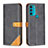 Leather Case Stands Flip Cover Holder B02F for Motorola Moto G71 5G