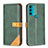 Leather Case Stands Flip Cover Holder B02F for Motorola Moto G71 5G