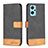 Leather Case Stands Flip Cover Holder B02F for Realme 9i 4G Black