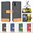 Leather Case Stands Flip Cover Holder B02F for Samsung Galaxy A04E