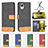Leather Case Stands Flip Cover Holder B02F for Samsung Galaxy A23s