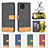 Leather Case Stands Flip Cover Holder B02F for Samsung Galaxy M12