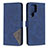Leather Case Stands Flip Cover Holder B02F for Samsung Galaxy S21 Ultra 5G Blue