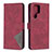 Leather Case Stands Flip Cover Holder B02F for Samsung Galaxy S21 Ultra 5G Red