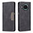 Leather Case Stands Flip Cover Holder B02F for Xiaomi Mi 10i 5G Black